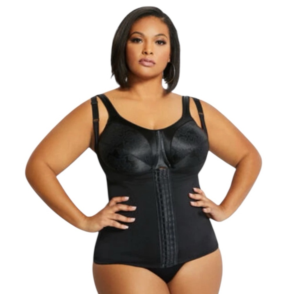 Ashley Stewart Black Scuba Shape Wear Your Own Bra Waist Shaper  Sz 2X  EUC